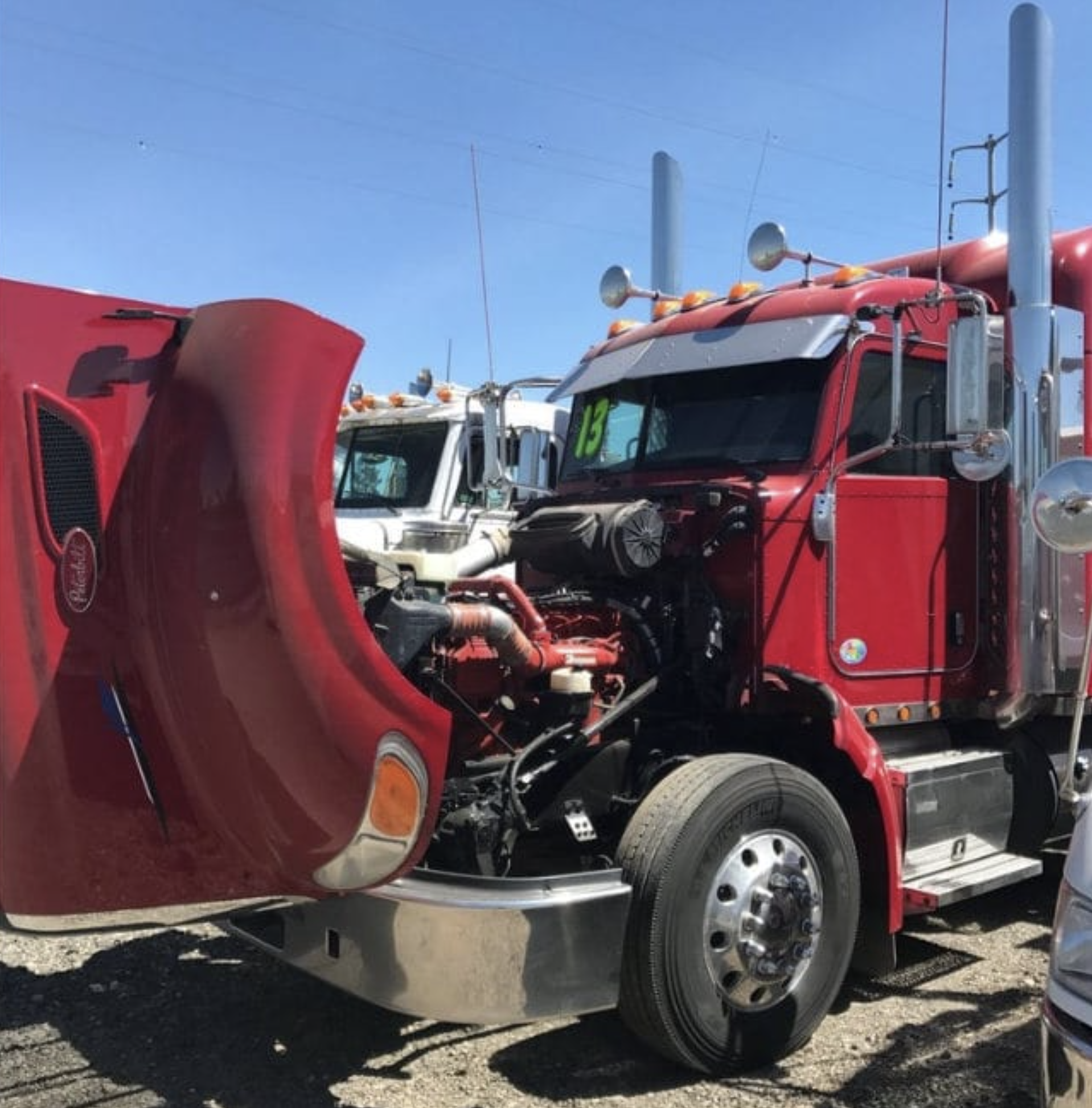 this image shows on-site truck repair in East Chicago, IL